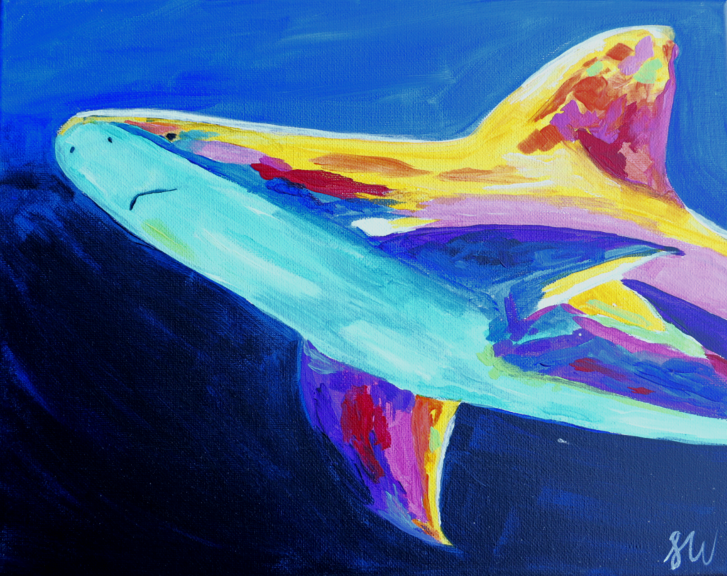 Abstract Shark Painting